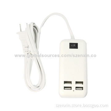 15W Desktop multiple function 4 USB port chargers with switch